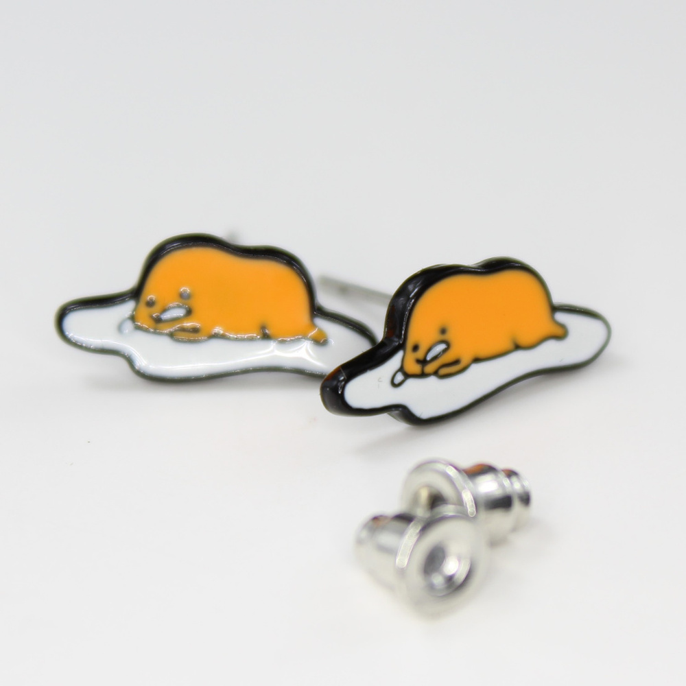 Sanrio Gudetama the Lazy Egg Stud Earrings